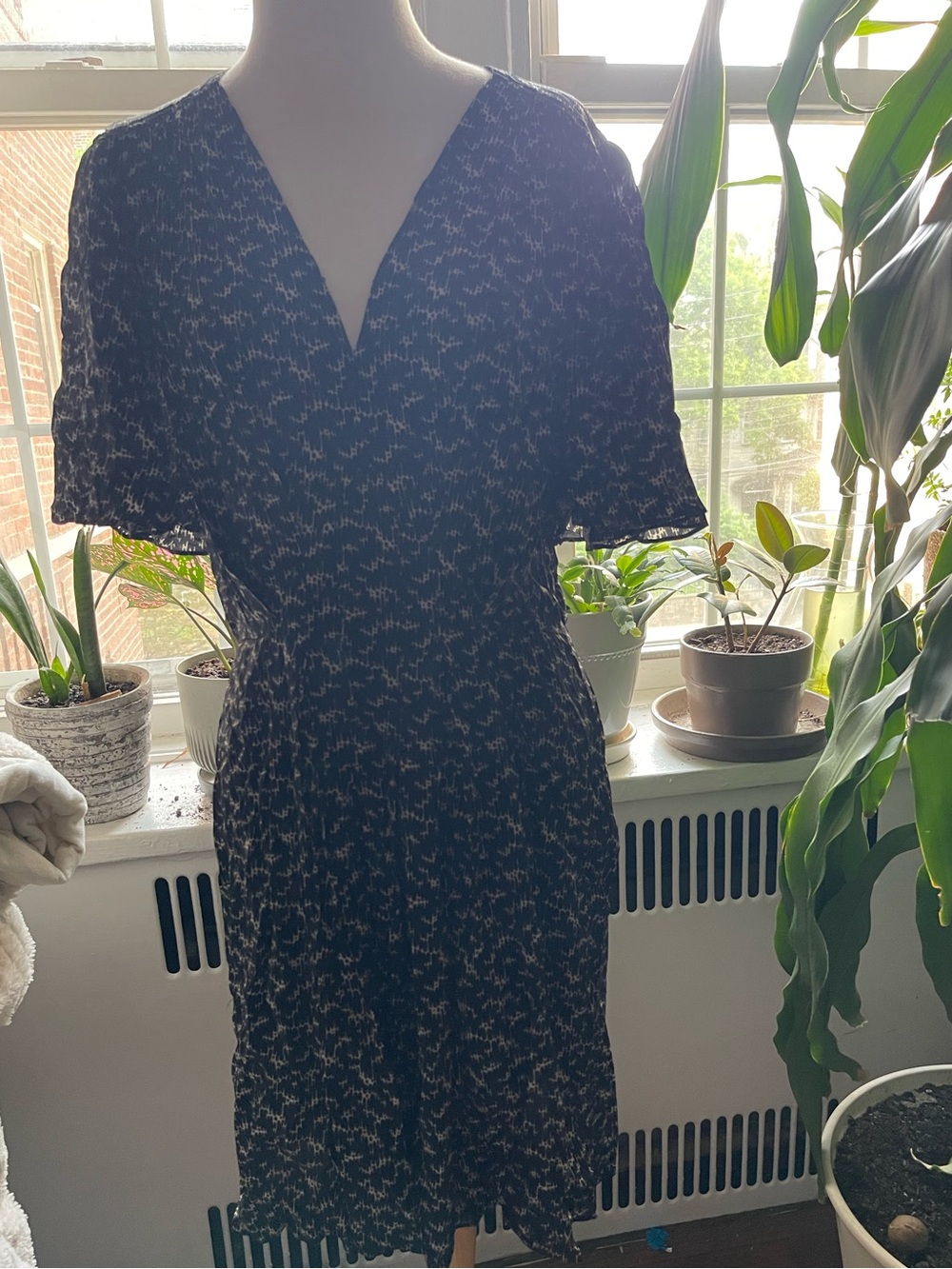 Isabel Marant Black Floral Midi Dress